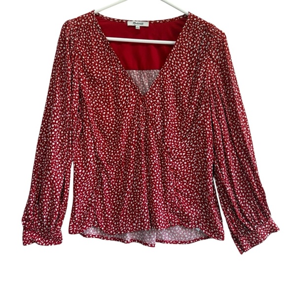 Madewell Kinston Wrap Top in Park Picnic.
Size S - Picture 2 of 11